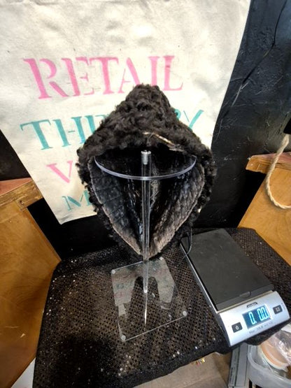 Black  Vintage Black Wooly Hat