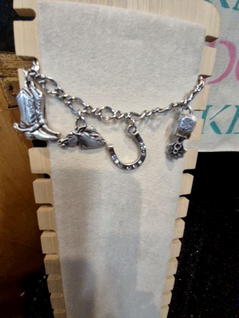 Silver Blazen Roxx Charm Bracelet, 9"