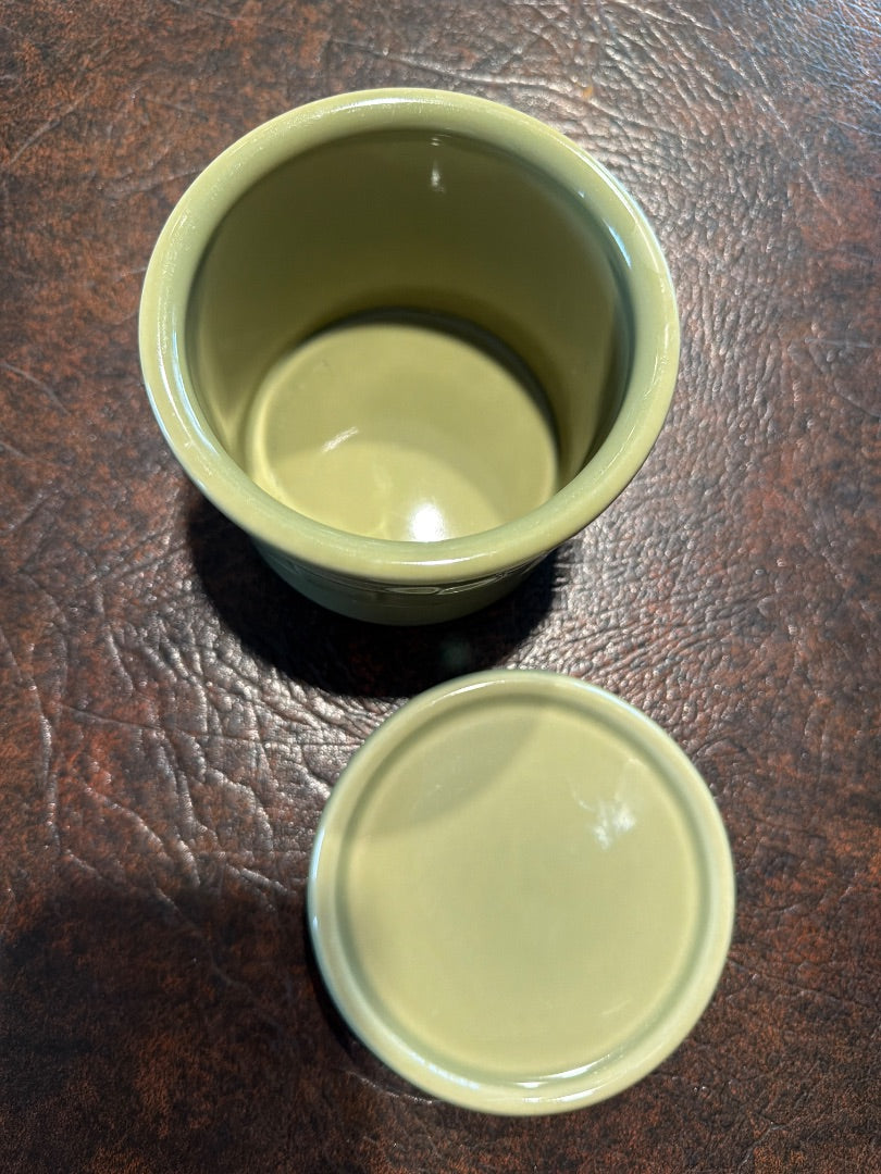 Green Oggi Small pottery canister, 15x15
