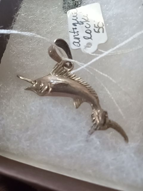Sterling Taxco sword fish pendant