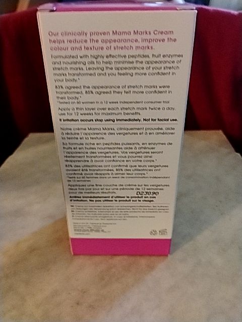 White and Neon Pink Box Mama Mio Mama Mio Stretch Mark Cream, 4.2 FL OZ