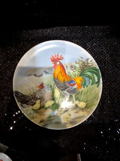 Set of 2 Decorative Chicken plates