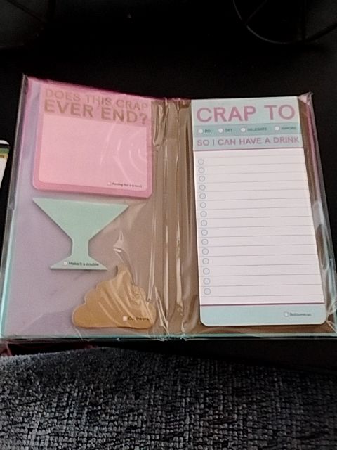 Ombre pink, purple green Knock knock Sticky Note Variety Packet