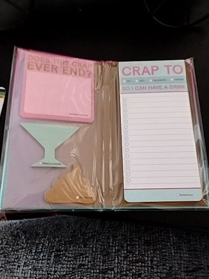 Ombre pink, purple green Knock knock Sticky Note Variety Packet
