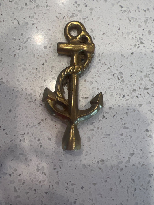 Vintage sailor anchor brass