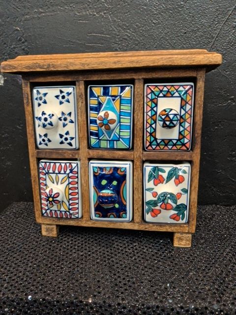 Apothecary Cabinet W/ Pattern Drawers