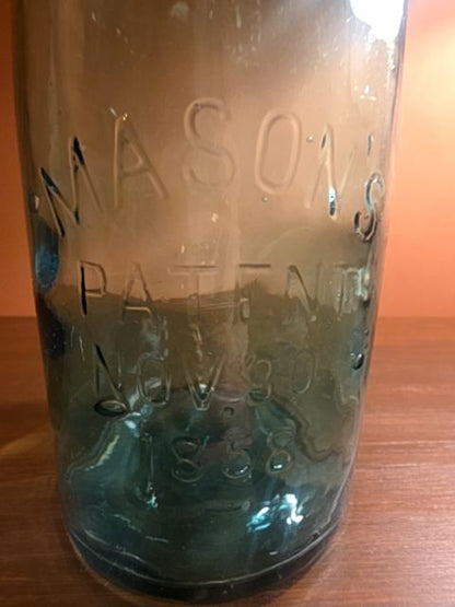 Antique Mason Jar with Porcelain lid