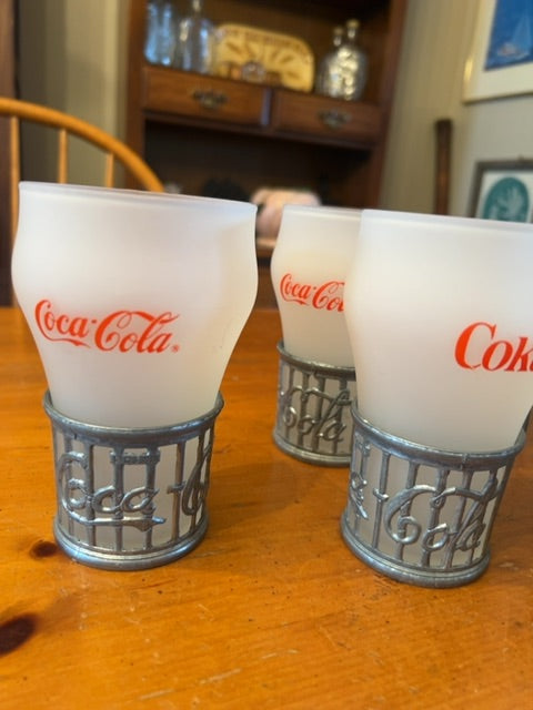 Vintage coca-Cola frosted glass
