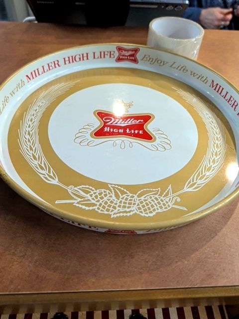 Miller high life beer tray