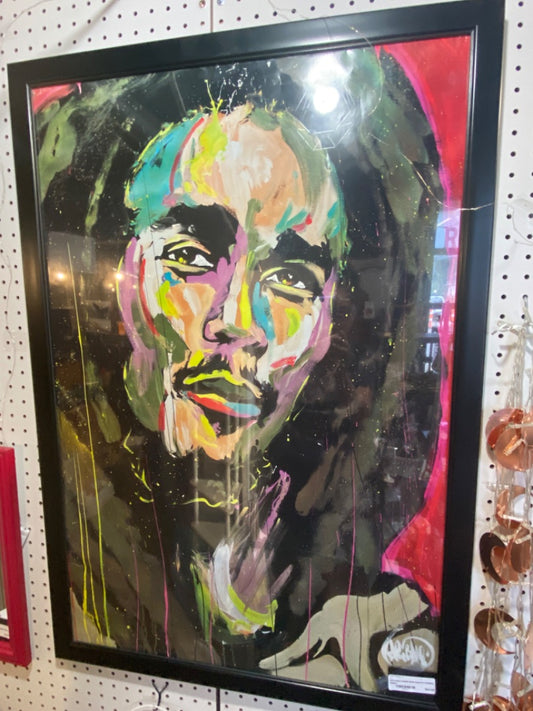#77 CHILL LARGE BOB MARLEY FRAMED PRINT