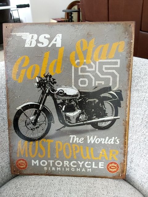 Motorcycle Sign, 12" x 18"