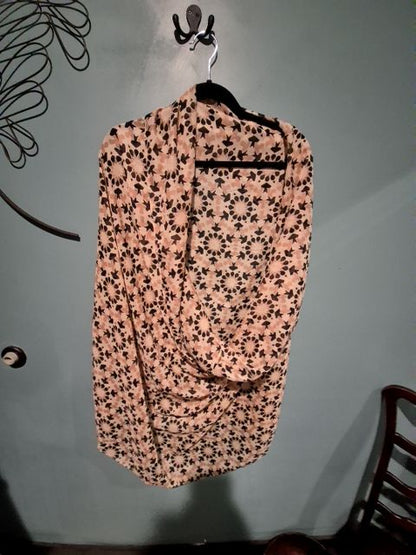 Tan w/Black design  Bathing Suit Coverup/ misc scarf