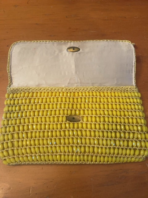 Yellow  Vintage Italian Clutch