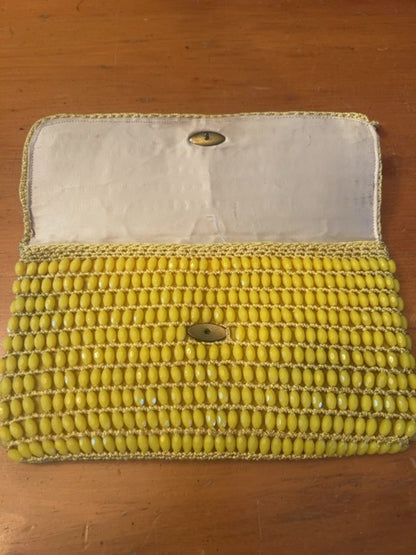 Yellow  Vintage Italian Clutch