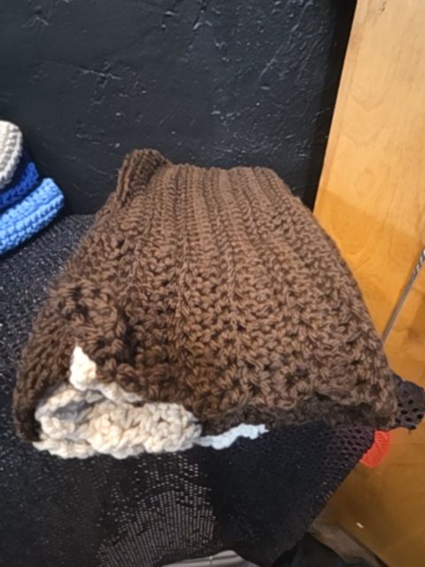 HAND-MADE Brown and Tan Scarf
