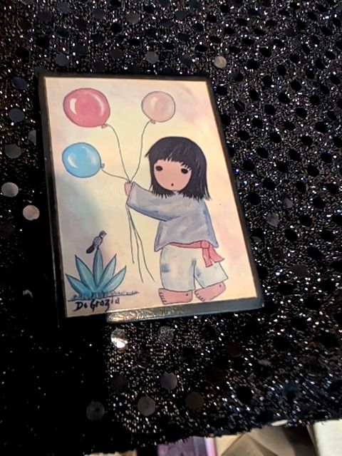 Girl With Balloons By DeGrazaria Magnet