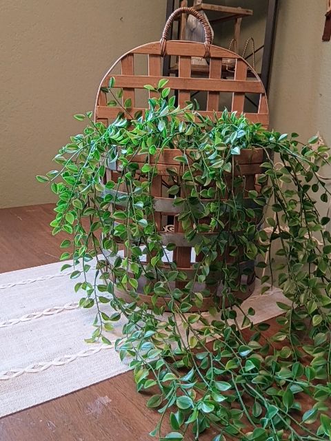 New wall hanging basket 12" x 16", faux plant