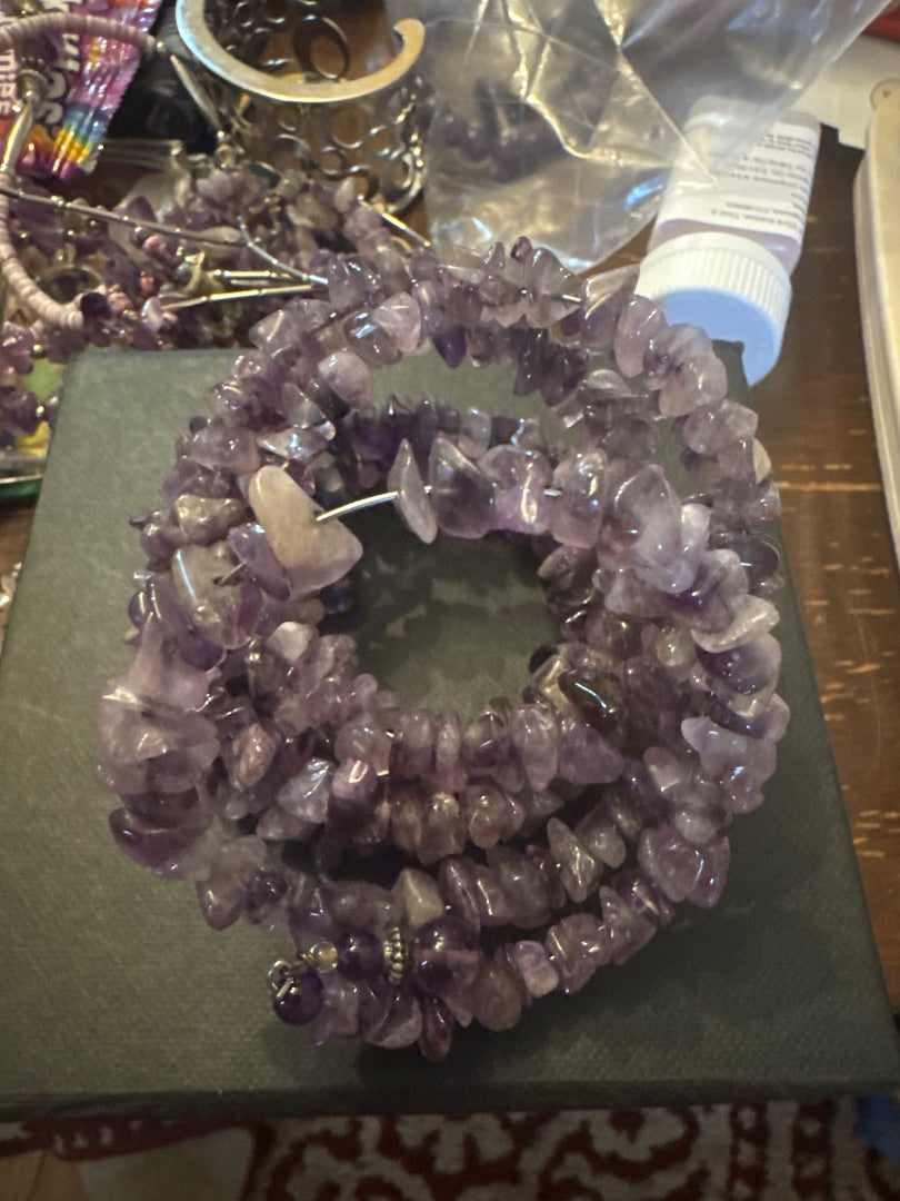 Amethyst bracelet wrap