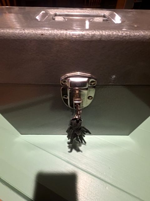 Vintage file box with key