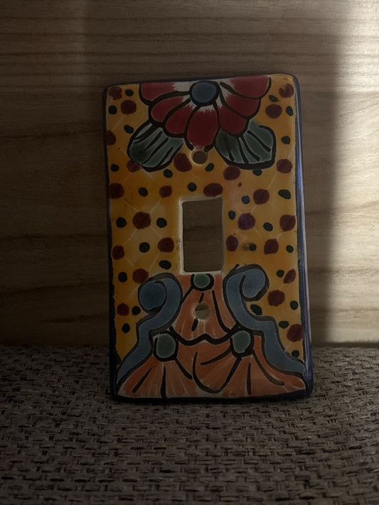 Mexican Talavera light switch plate