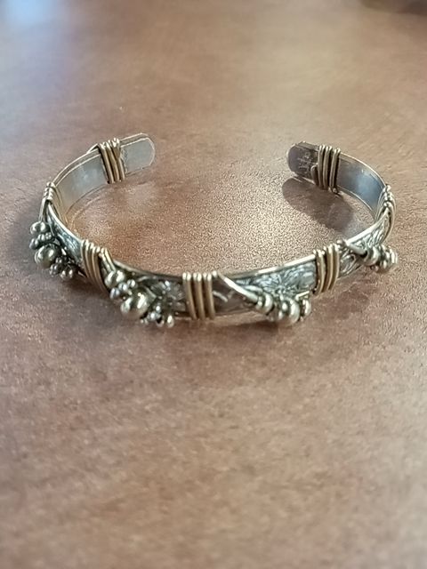 Sterling with gold wrap cuff