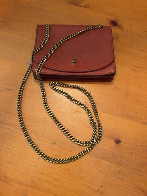 Madewell, English saddle, brown leather bag