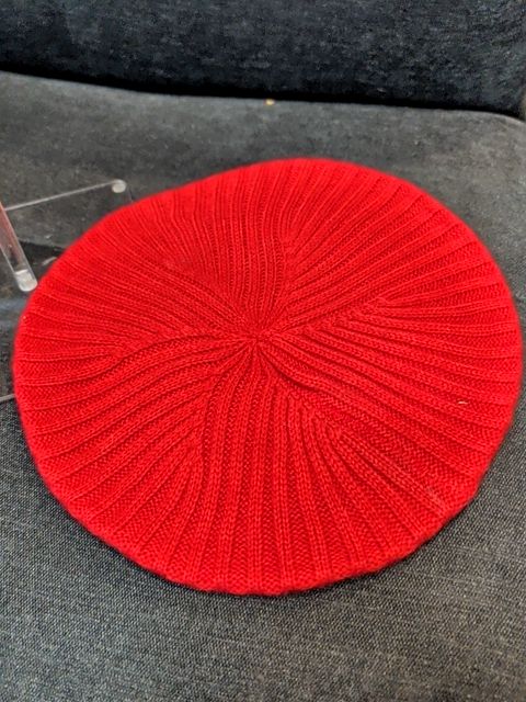 Red knit hat