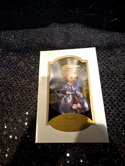 Angel Joy Porcelain Collectible Doll Purple Dress