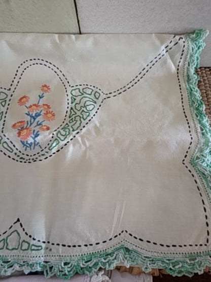 Antique runner green trim