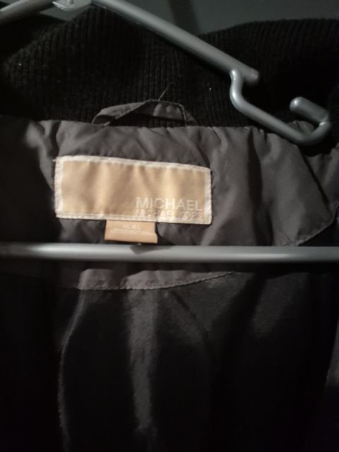 Black Michael Kors Collared Puffer Jacket, XL