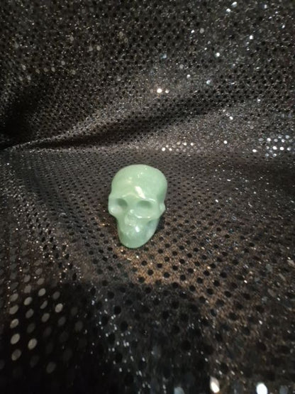 Green  Adventurine Skull Sculputre, 1.5"