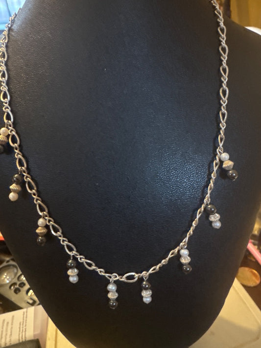 Sterling and pearl necklace