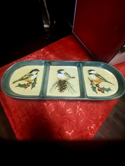 Lenox Chickadee relish tray