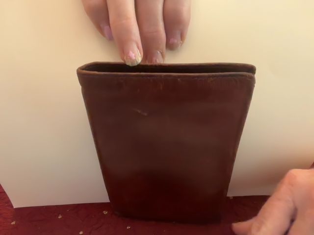 Brown Bosca Italian made Wallet, 6 3/8 x 4