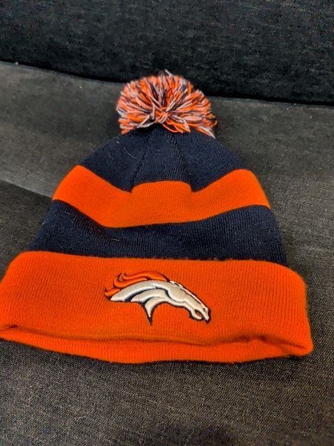 Denver Broncos Beanie with Pom