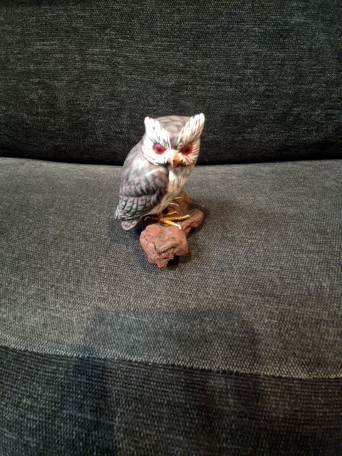 Owl Figurine, 3" × 3"