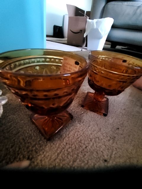 Indiana glass sherbet cups