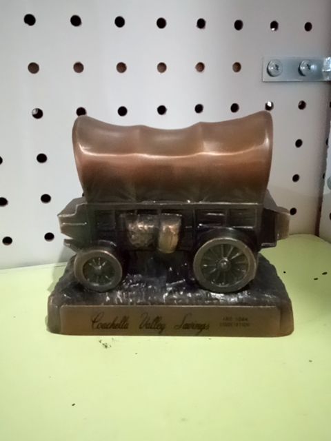 Bronze Unbranded Wagon Bank, Small
