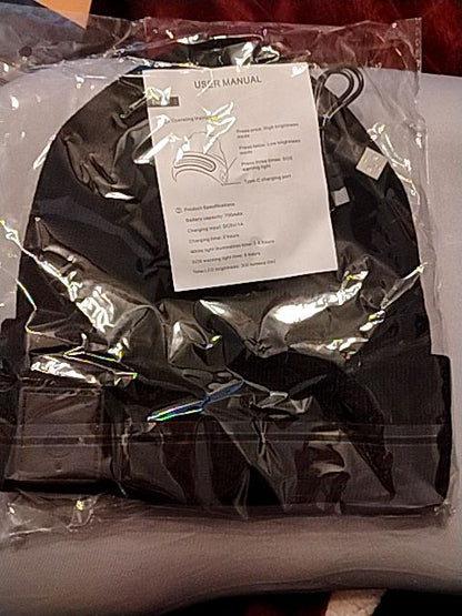 Black  Wide Beam LED Beanie, Adult One Size Fits Most