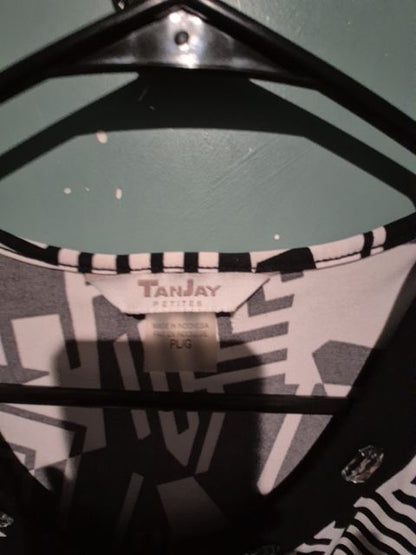 Black & White TanJay Sleeveless Shirt