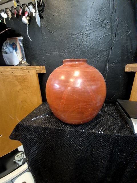 Red clay  Vintage handmade pot