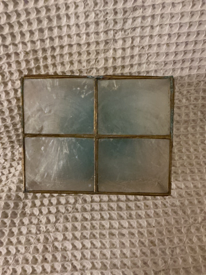 cream Unknown Capital Shell Frog Trinket Box, 2.75”