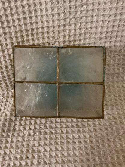 cream Unknown Capital Shell Frog Trinket Box, 2.75”