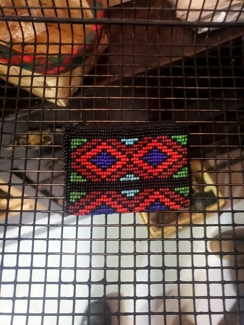 Beaded Bag - Red and Blue