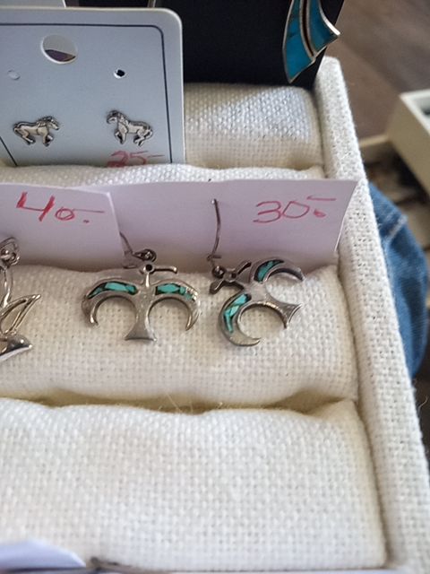 Sterling Thunderbird turquoise earrings