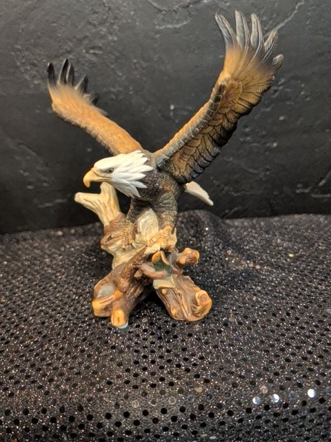 Porcelain eagle figure