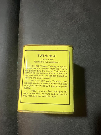 vintage 4 oz (113 g) metal tin of Twinings Lemon Scented Tea