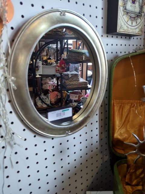 #107 Classic Silver Framed Oval Mirror