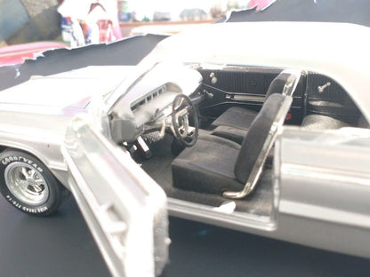Silver Ertl 1964 Impala Ertl 1/18 Die Cast Silver, 1/18 scale