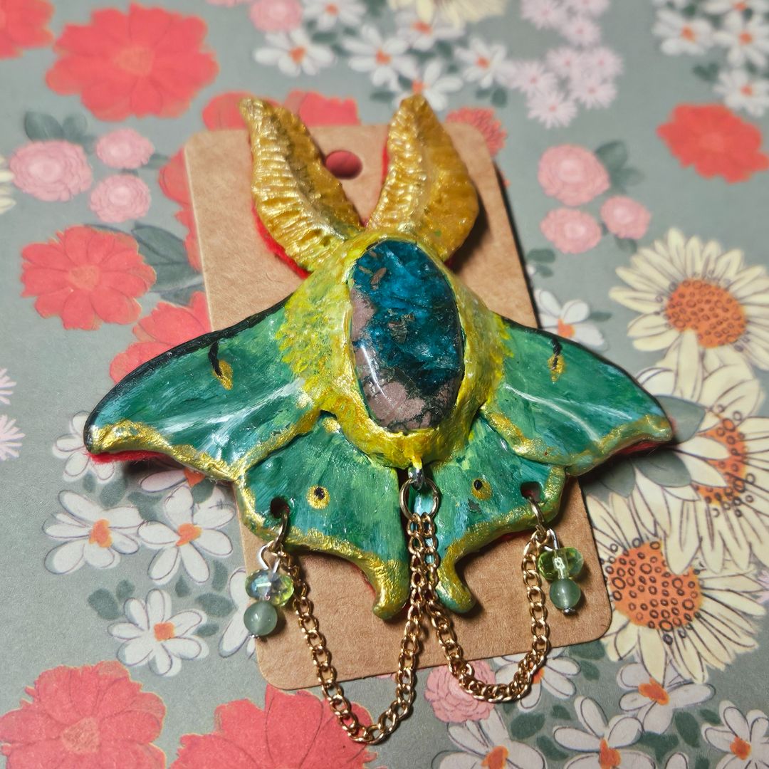 Lunar Moth Pin